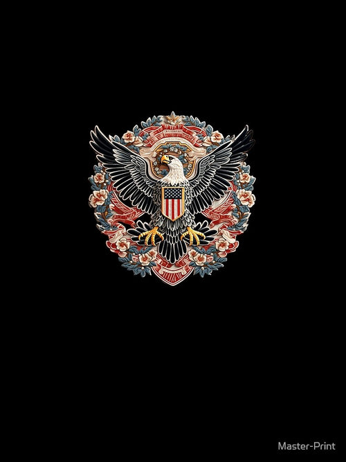 American Freedom Emblem - Stripe Style by Master-Print