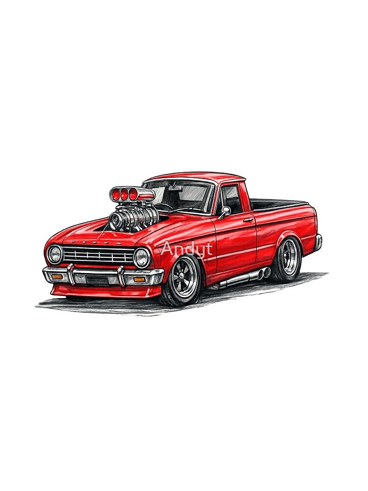 Little red hot rod Ute by Andyt