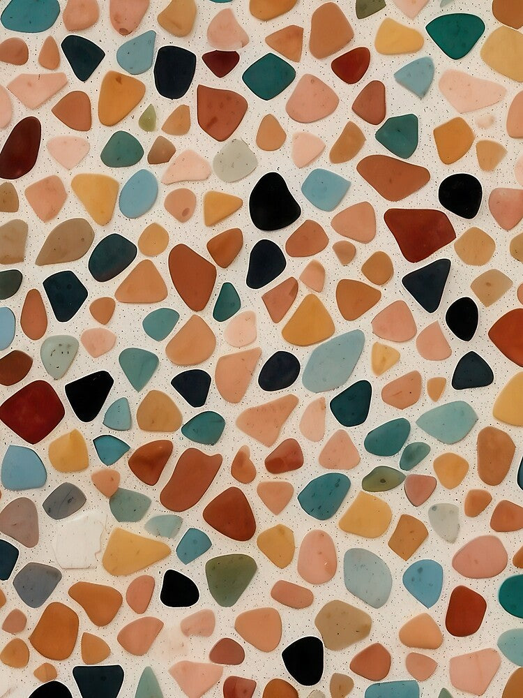 the magic of terrazzo mosaic with these whimsical by weissessika