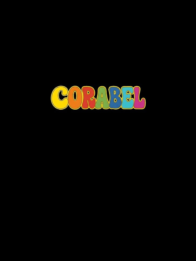 ❤️ Corabel Personalized Name Wavy Retro Shirt, Coffee Mug, Sticker Gift by HelixPedia