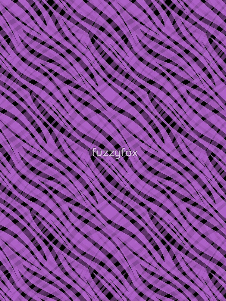 purple tiger abstract print  pattern by fuzzyfox