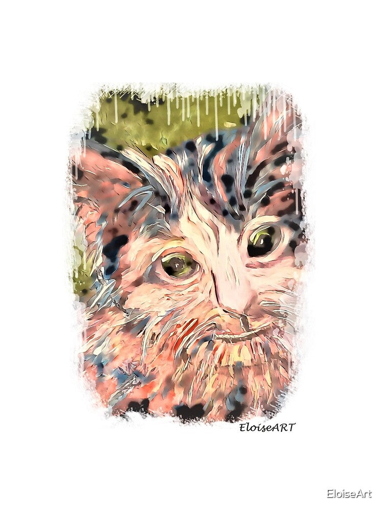 Colorful Cat Soft Colors by EloiseArt