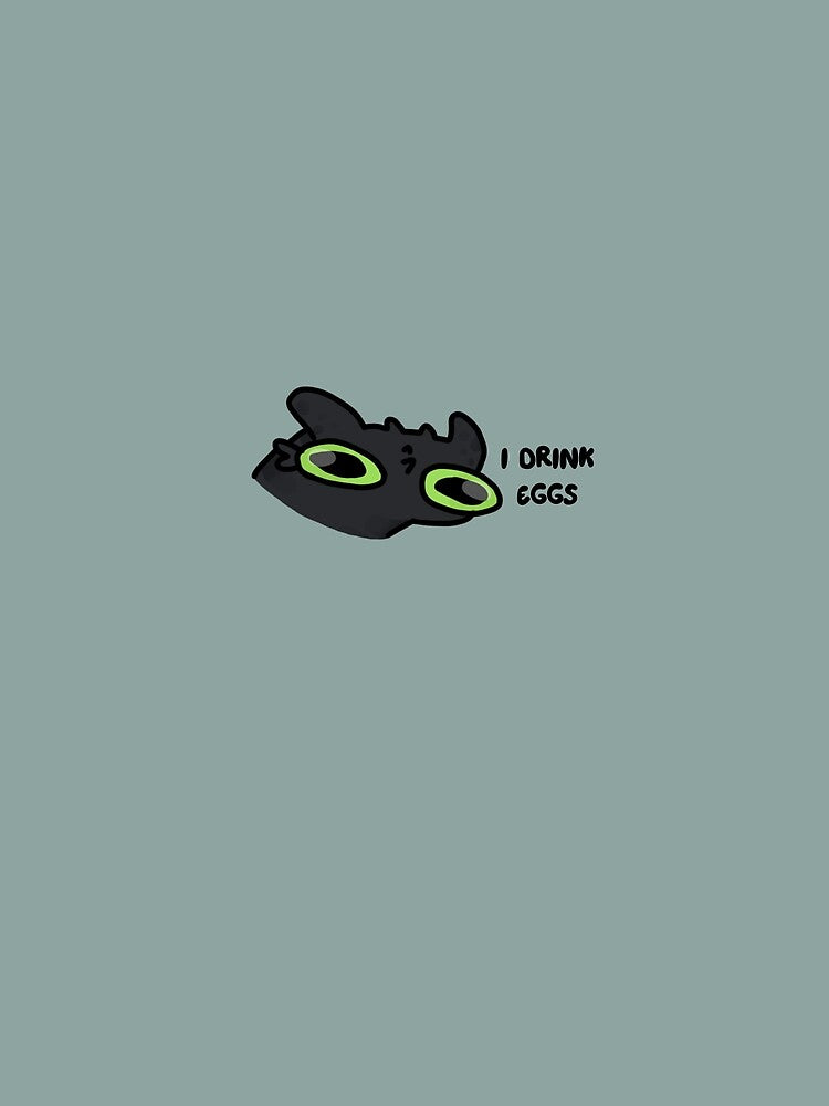 He drinks eggs Sticker by LiminalMeow
