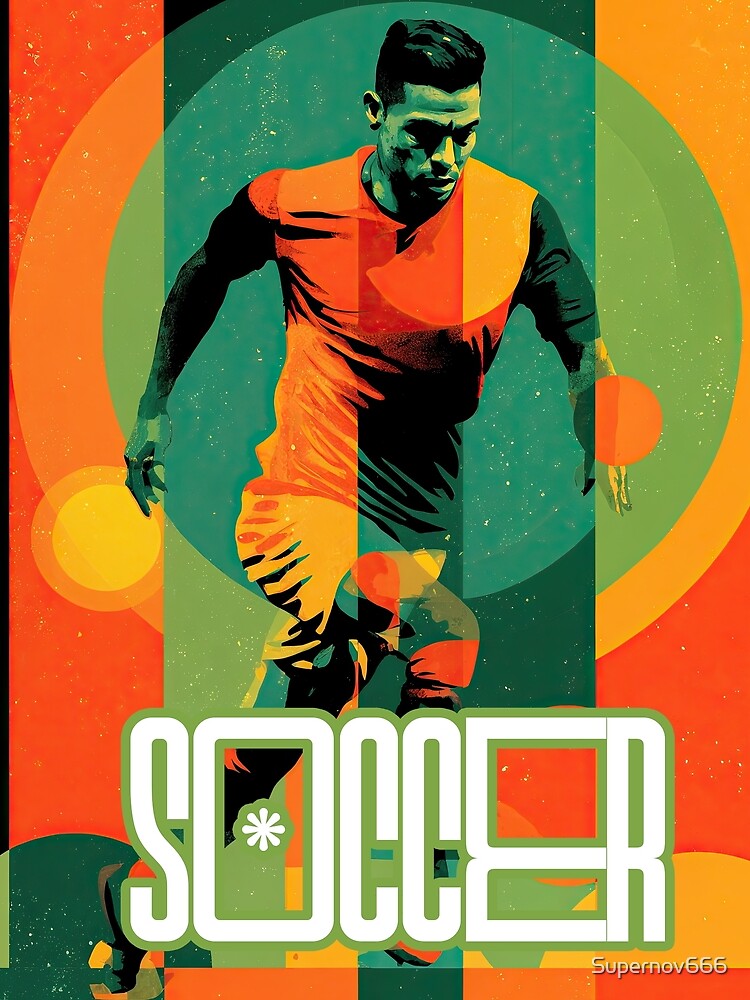 Wall Art - Postcard - Dynamic Soccer – Energy in Motion by ForeverPrintsOK