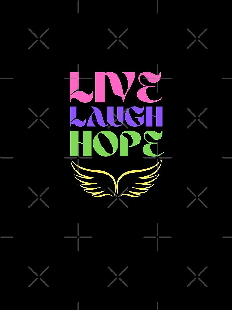 Live Laugh Hope - Short Motivational Quote | Colorful Stylish Hope Typography by Delandor