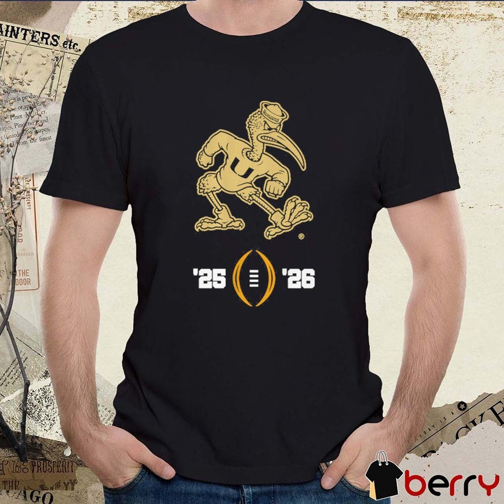 Miami Hurricanes Football 2025-26 College Football Playoff Mascot t-shirt