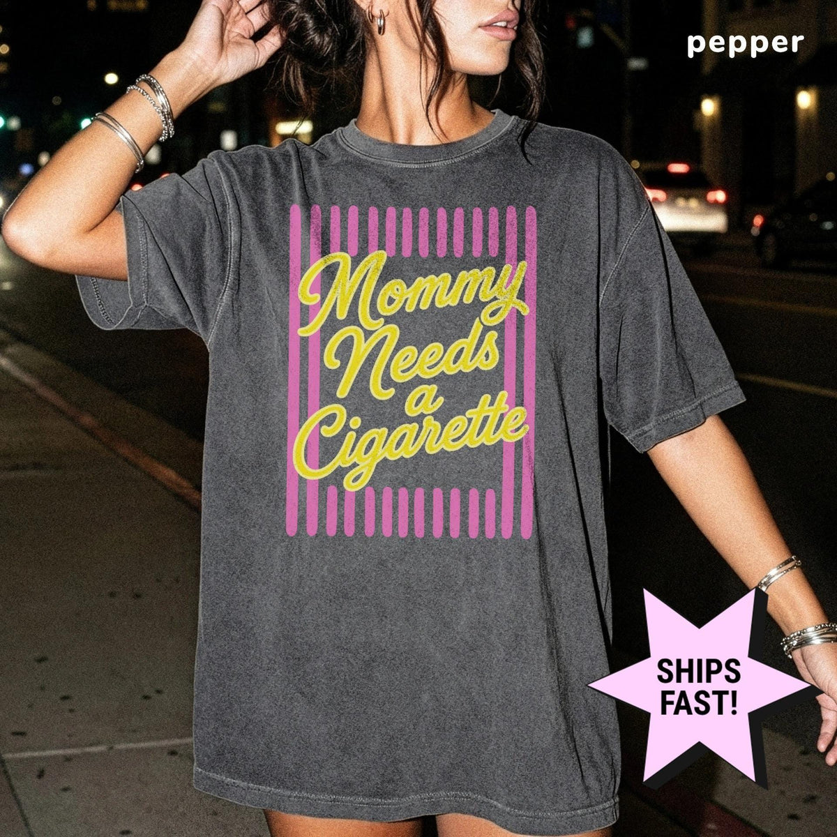 Mommy Needs Cigarette Comfort Colors Retro Smoking Cropped Mom Mom Sarcastic (3)