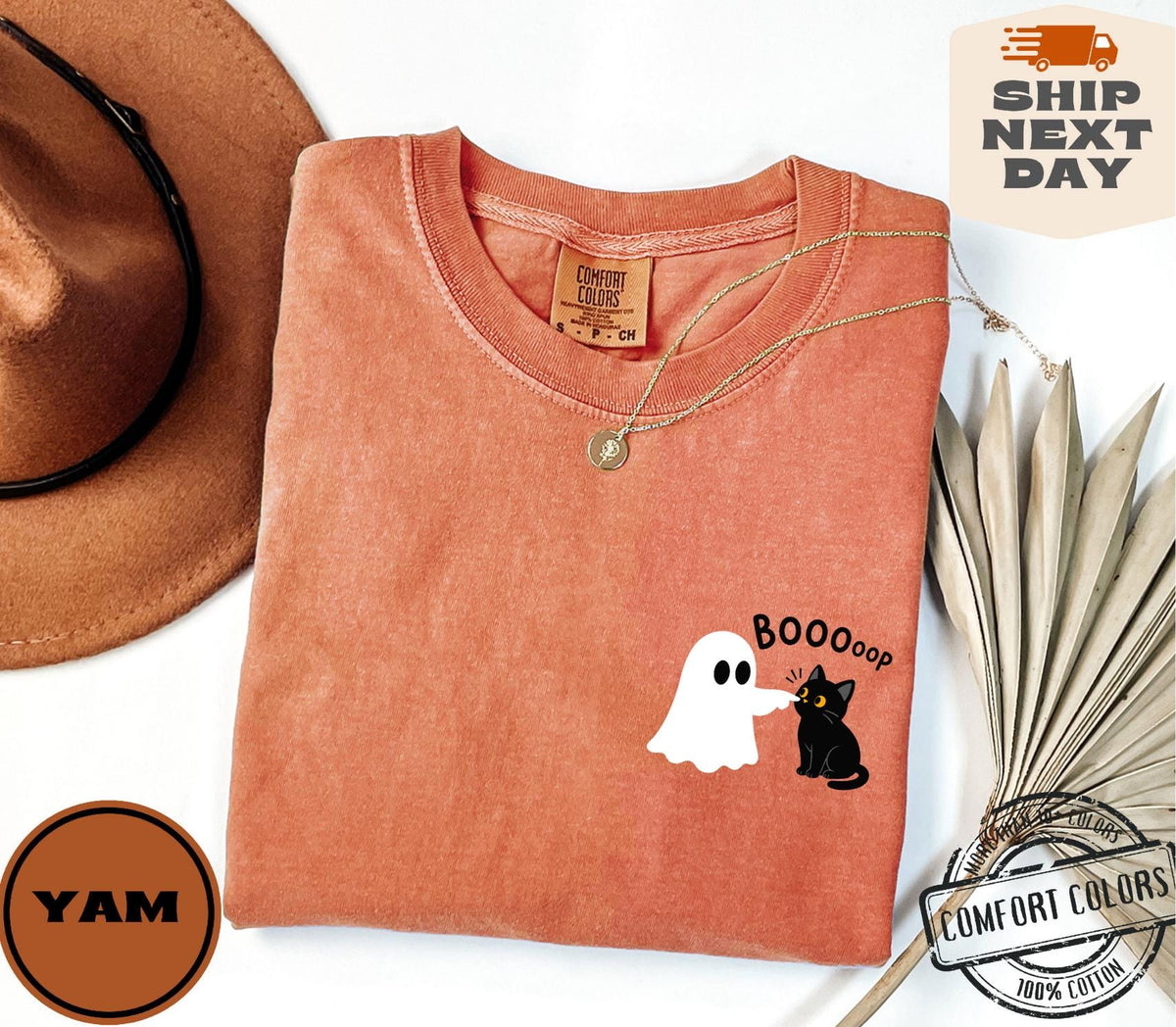 Comfort Colors Boo Boop Ghost Ca Halloween Spooky Season Tee (1)