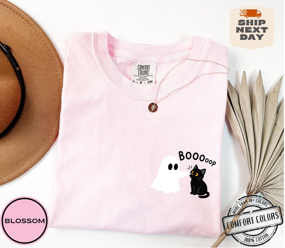 Comfort Colors Boo Boop Ghost Ca Halloween Spooky Season Tee (2)