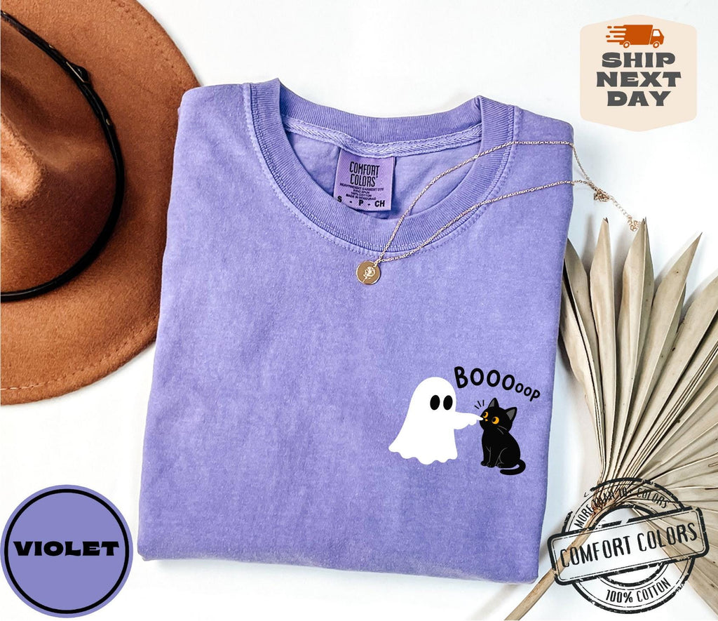 Comfort Colors Boo Boop Ghost Ca Halloween Spooky Season Tee (3)