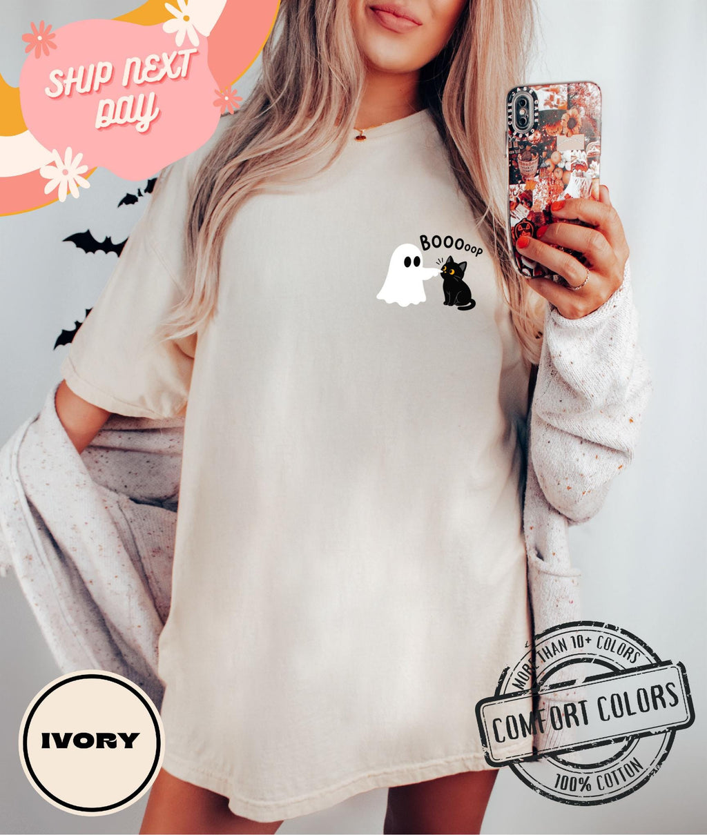 Comfort Colors Boo Boop Ghost Ca Halloween Spooky Season Tee (4)
