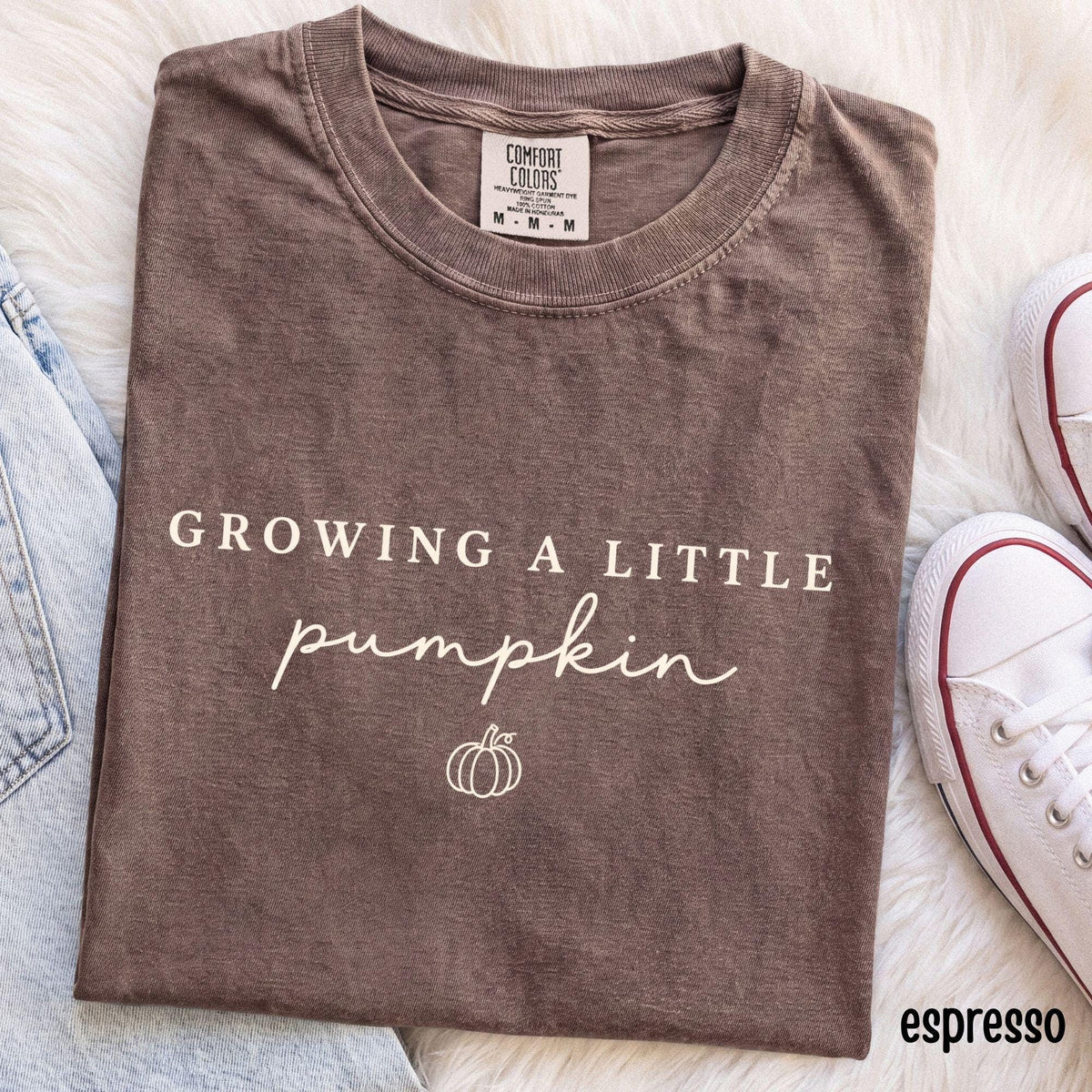 Growing Little Pumpkin Comfort Colors Pregnancy Tee Fall Maternity Pumpkin Pregnancy Announcement (1)
