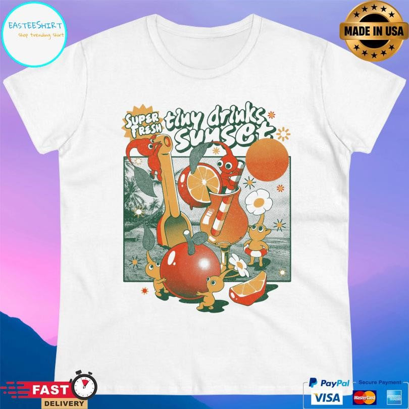 Ilustrata Super Fresh Tiny Drinks Sunset Shirt
