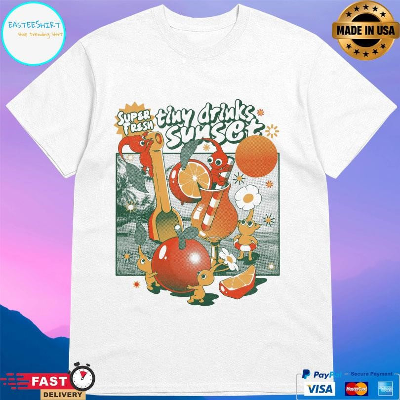 Ilustrata Super Fresh Tiny Drinks Sunset Shirt