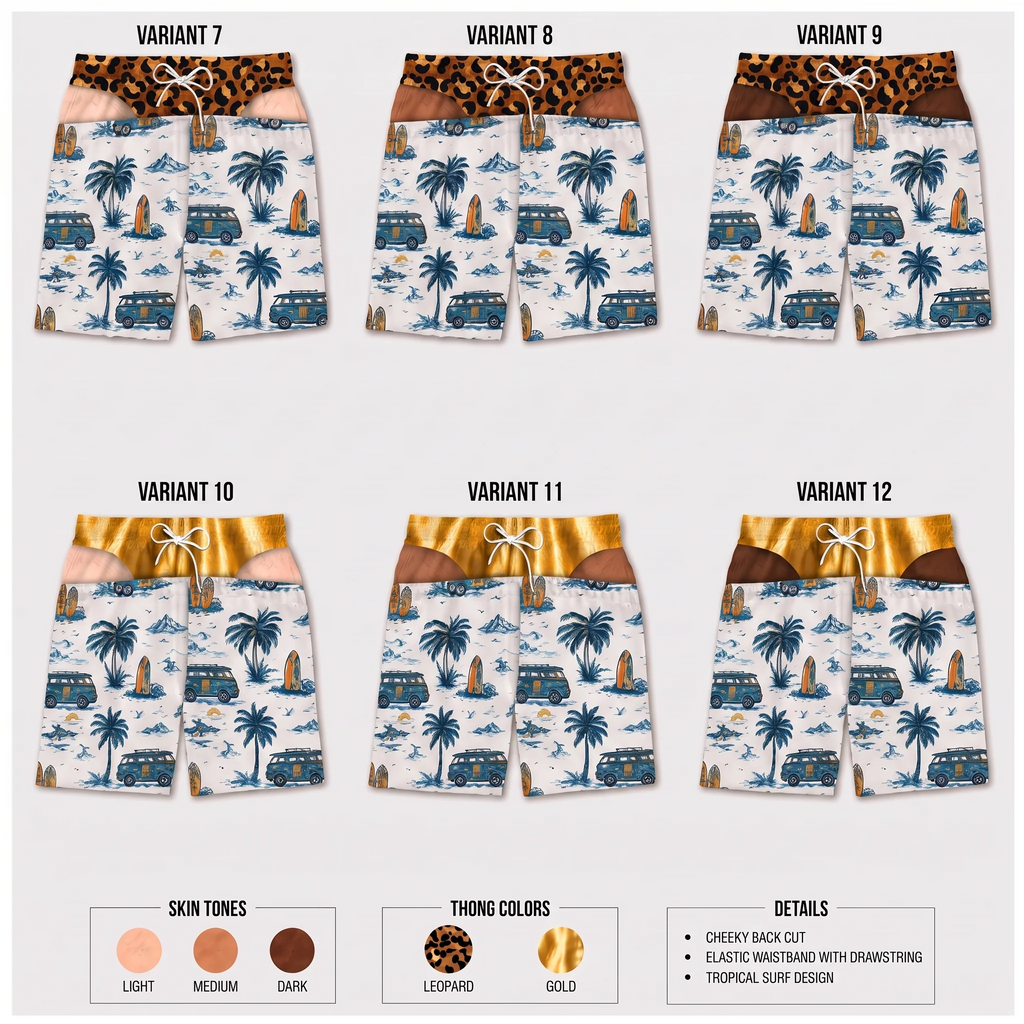 Custom Funny Men Swim Beach Shorts