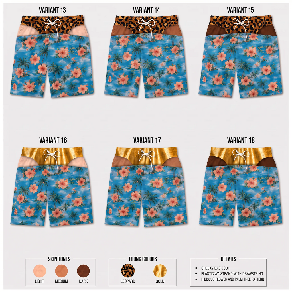 Custom Funny Men Swim Beach Shorts