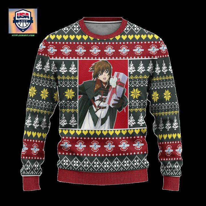 Kira Yamato Anime Ugly Christmas Sweater Custom Gundam Xmas Gift