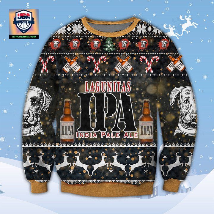 Lagunitas IPA Beer Ugly Christmas Sweater
