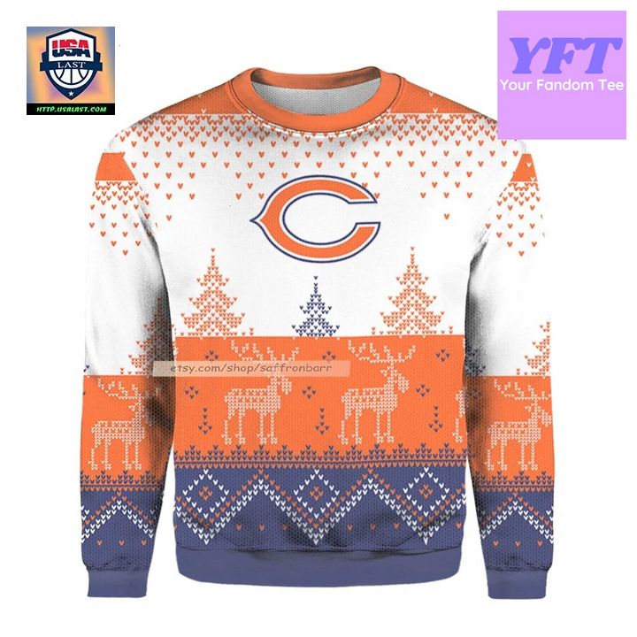 Letter C Orange Believe All Over Print 3d Ugly Christmas Sweater