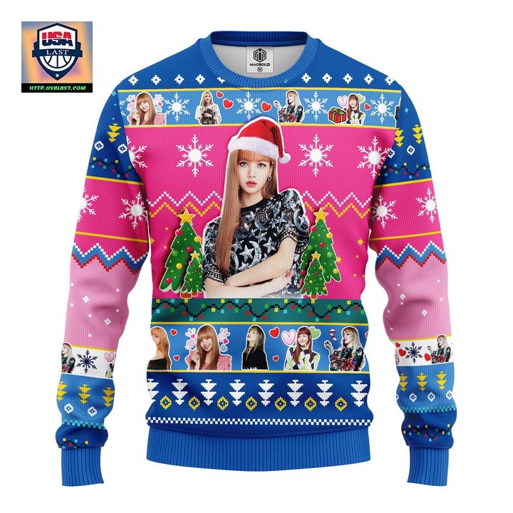 Lisa Black Pink Ugly Christmas Sweater Amazing Gift Idea Thanksgiving Gift