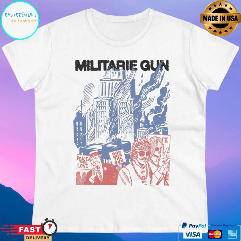 Militarie Gun God Save The Gun Ivory Shirt