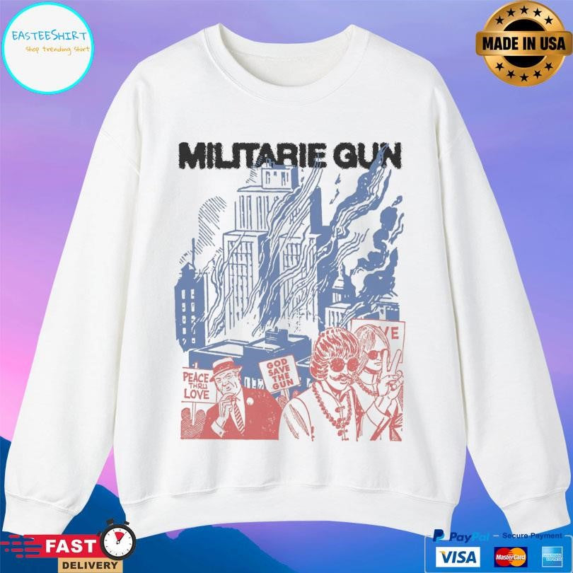 Militarie Gun God Save The Gun Ivory Shirt