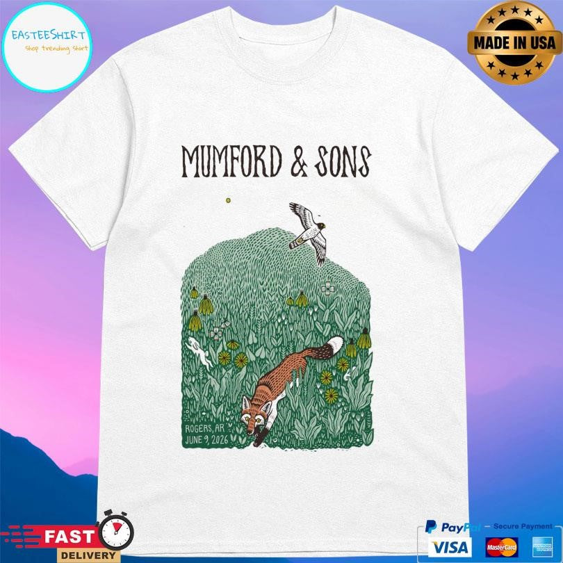 Mumford And Sons In Rogers Ar On June 9 2026 Tour Shirt