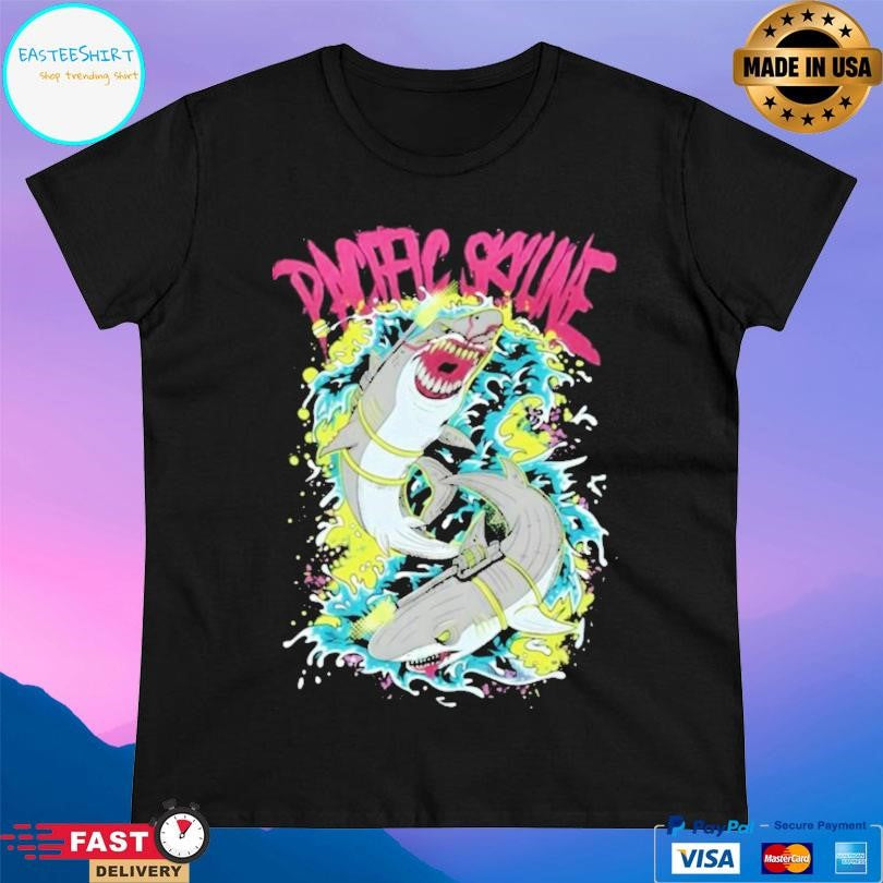 Pacific Skyline Band Sharks With Frickin Lazers Shirt