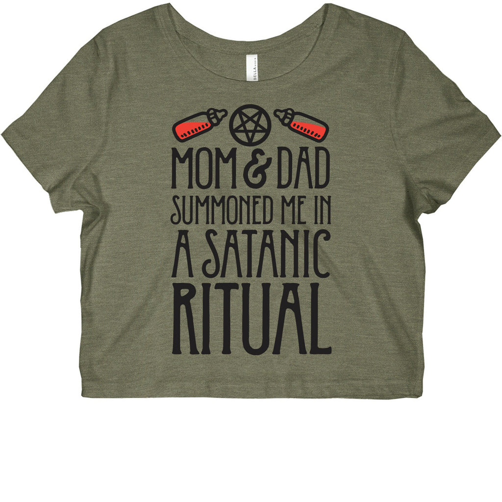 Mom & Dad Summoned Me In A Satanic Ritual Graphic Baby Tee