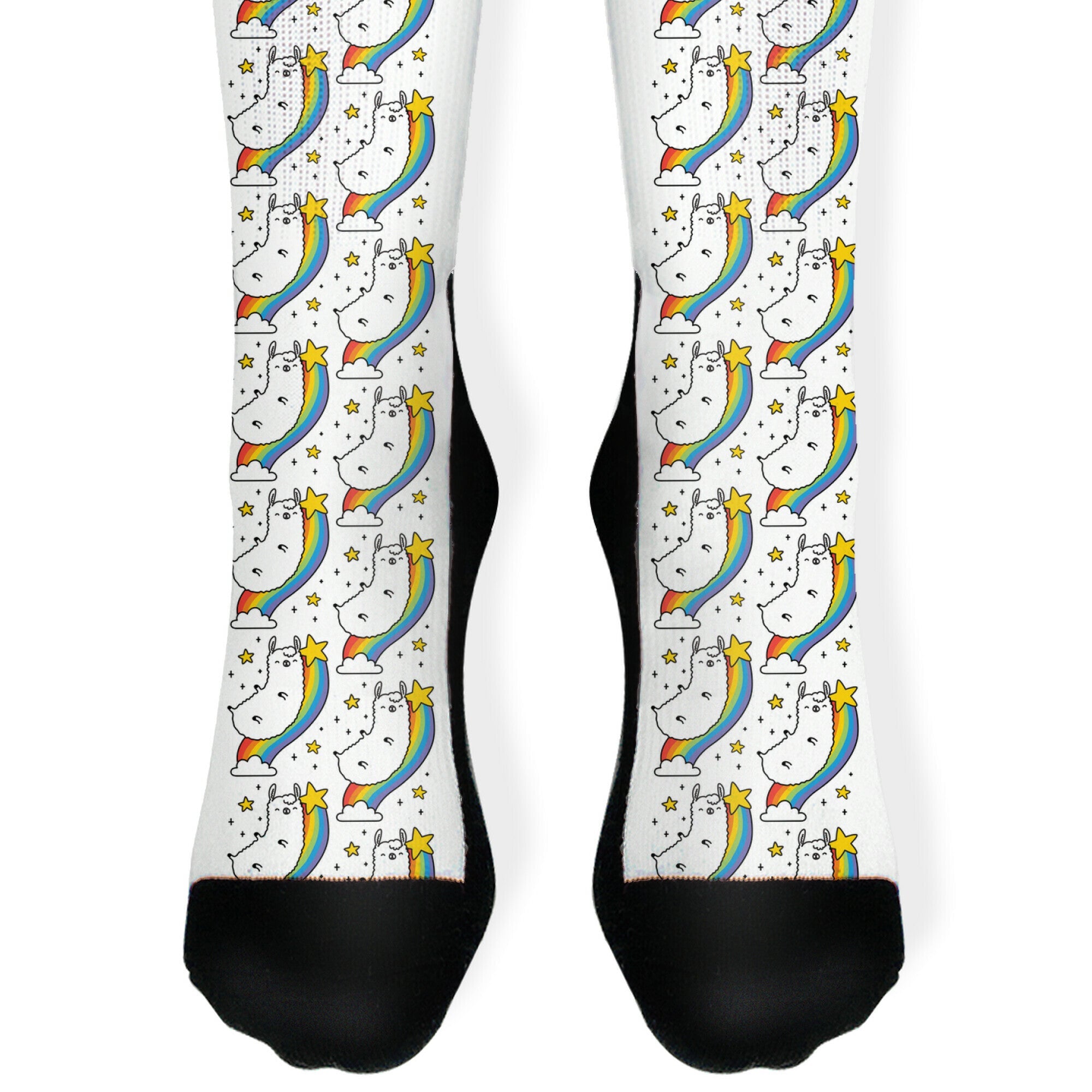 Llama On A Rainbow Socks
