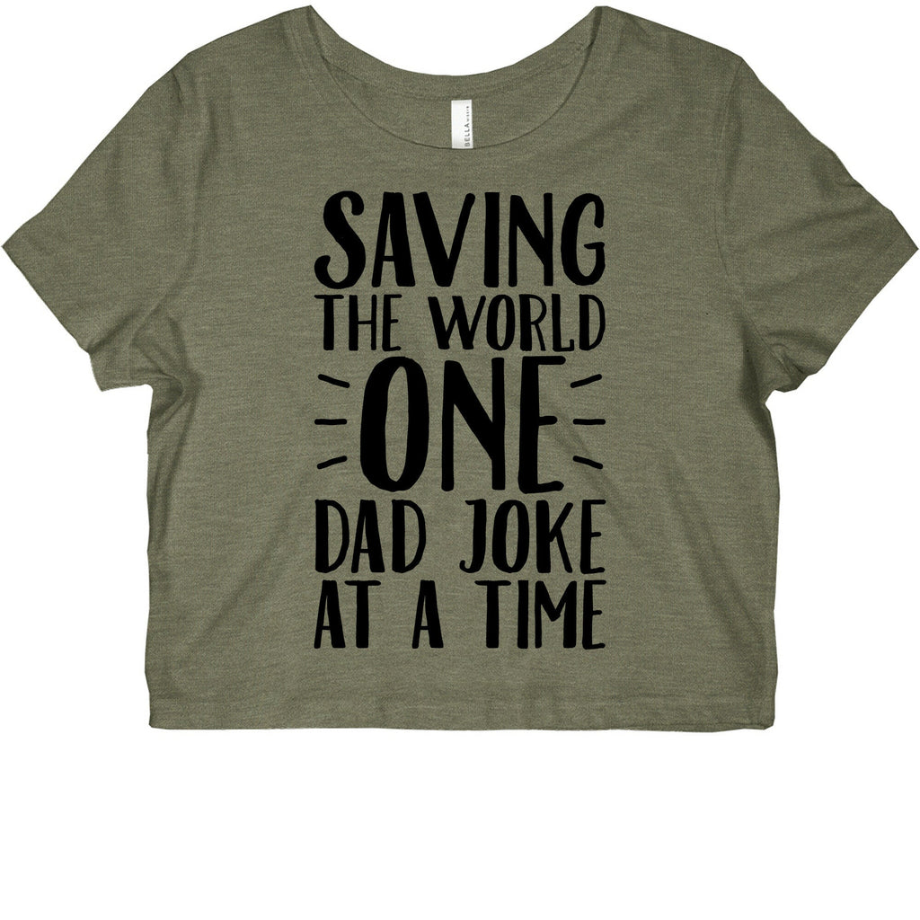 Saving The World One Dad Joke At A Time Graphic Baby Tee