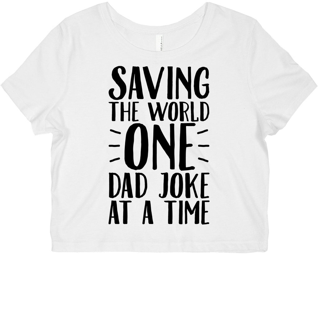 Saving The World One Dad Joke At A Time Graphic Baby Tee