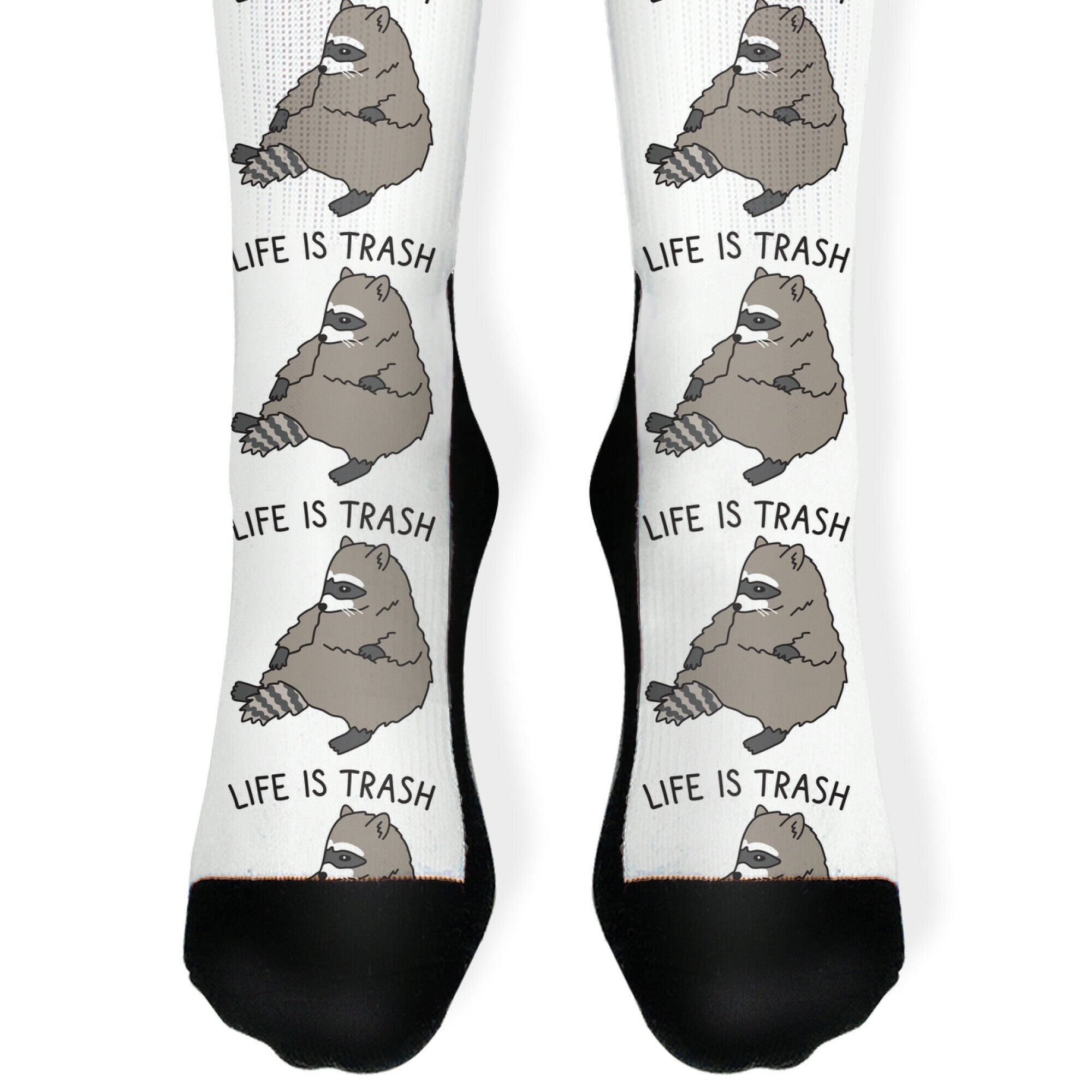 Life Is Trash Raccoon Socks
