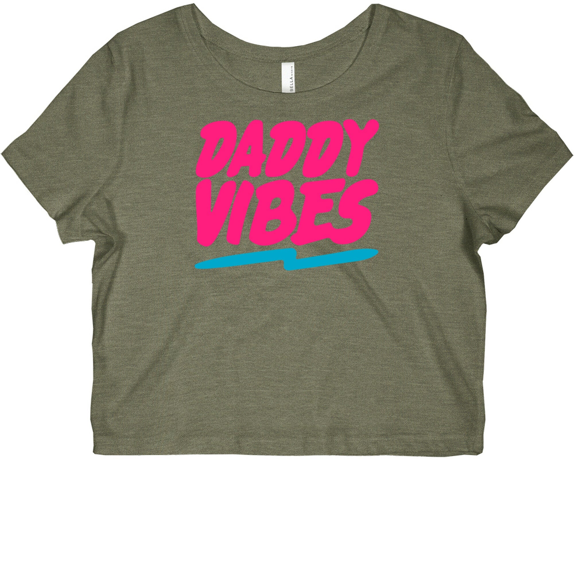 Daddy Vibes White Print Graphic Baby Tee
