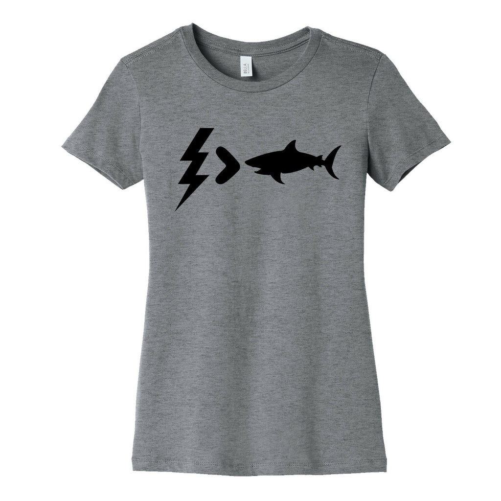 Electrocution Over Shark Trump Womens Cotton Tee