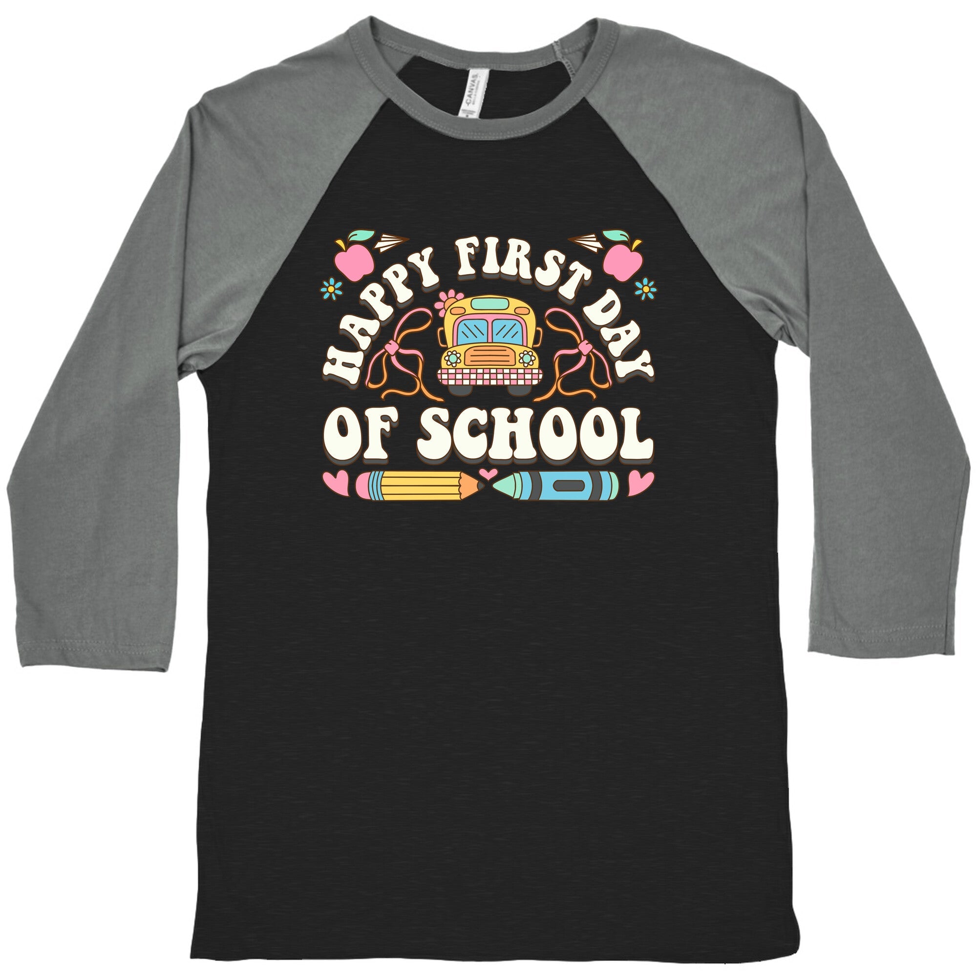 Happy First Day Of School Baseball Tee