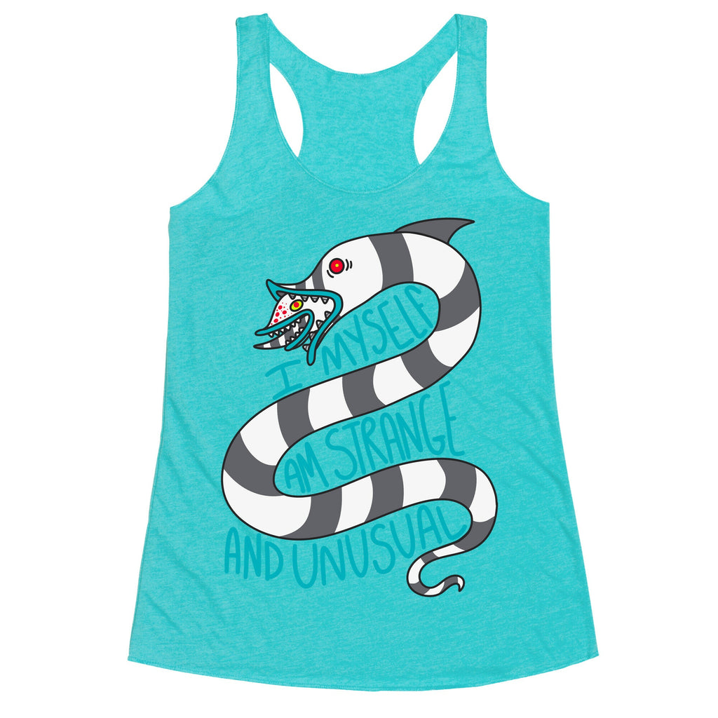 I Myself Am Strange and Unusual  Racerback Tank