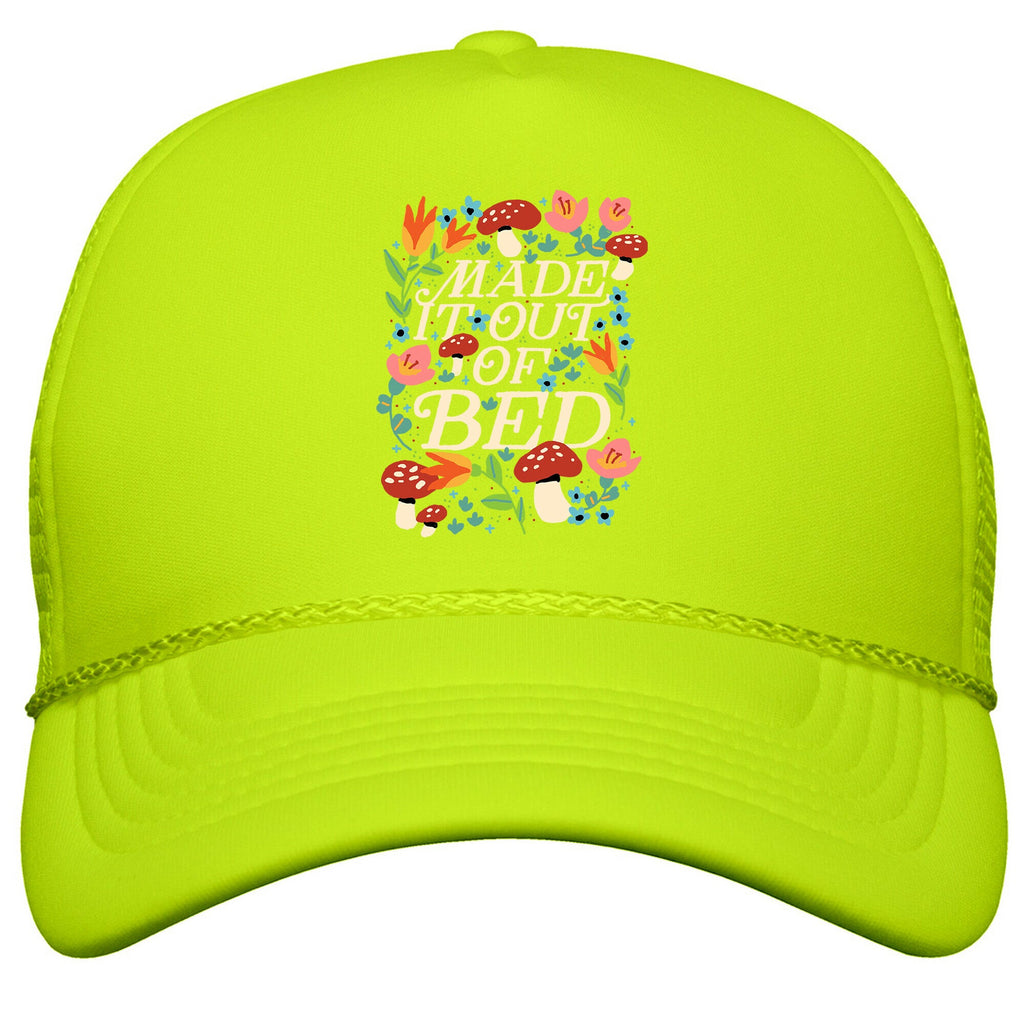 Made It Out Of Bed \(Floral\) Snapback Trucker Hat