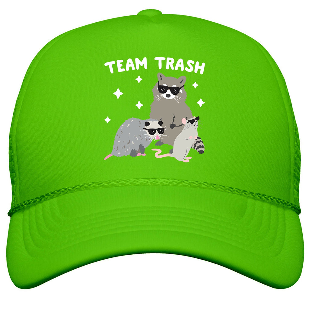 Team Trash Opossum Raccoon Rat Snapback Trucker Hat