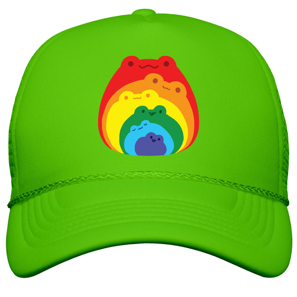 Frogs In Frogs In Frogs Rainbow Snapback Trucker Hat