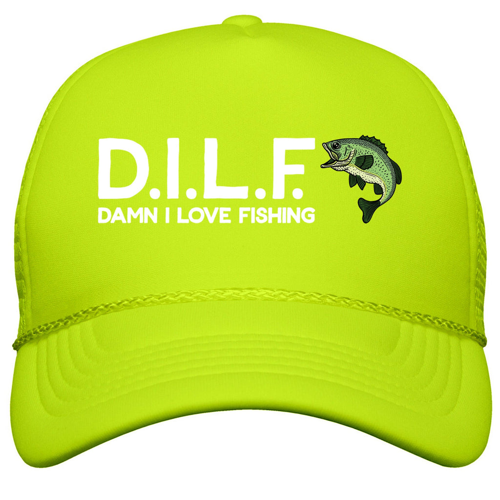 D.I.L.F. Damn I Love Fishing Snapback Trucker Hat