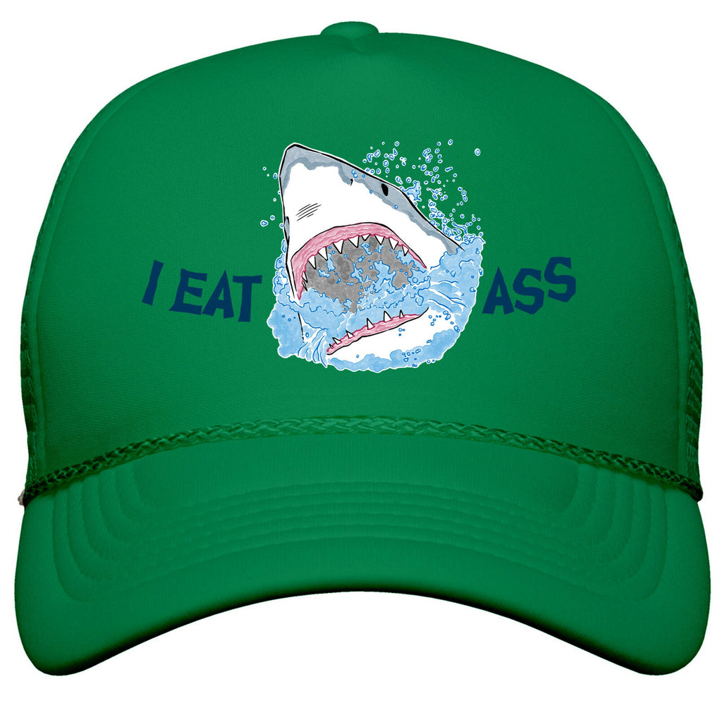I Eat Ass Shark Snapback Trucker Hat