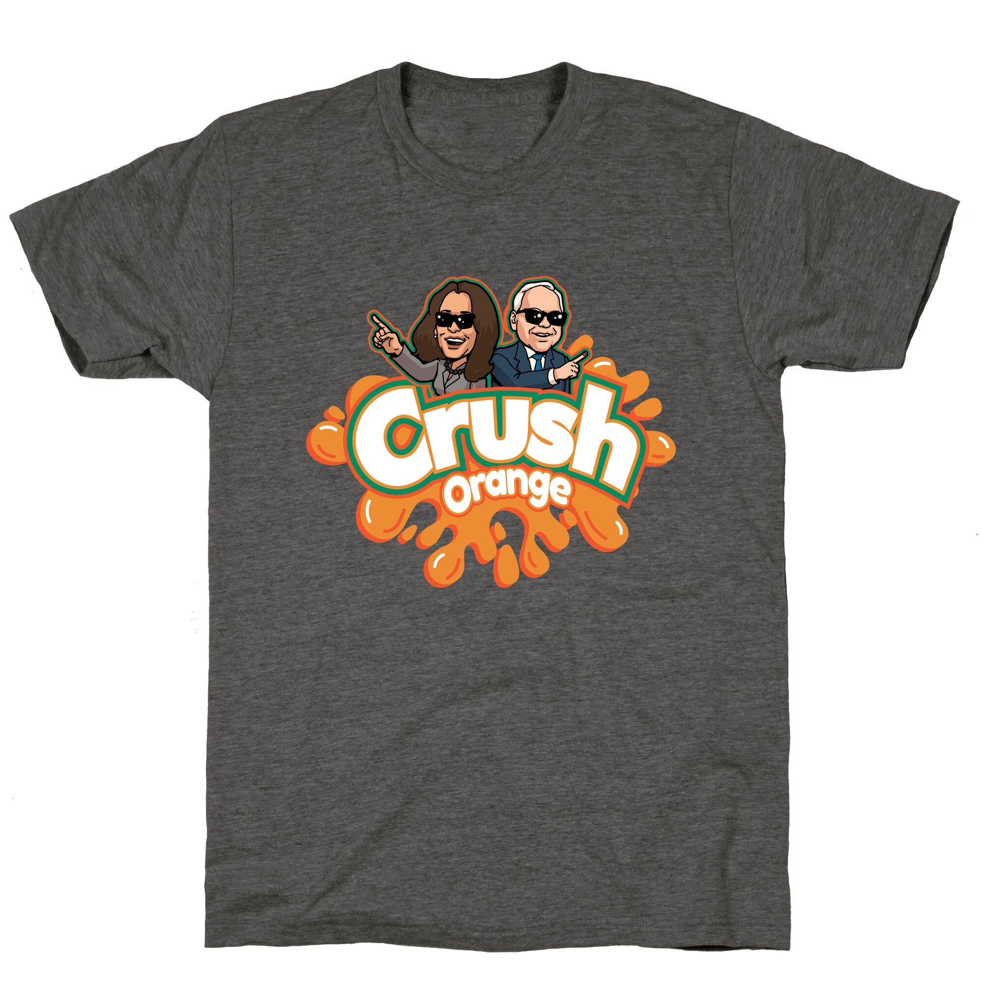 Orange Crush Harris Walz 2024 Unisex Triblend Tee
