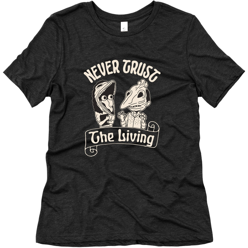 Beetlejuice Never Trust The Living Womens Triblend Tee