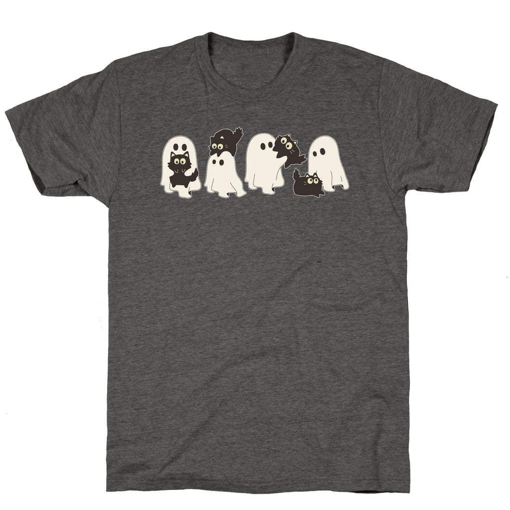 Cute Ghost Cats Unisex Triblend Tee