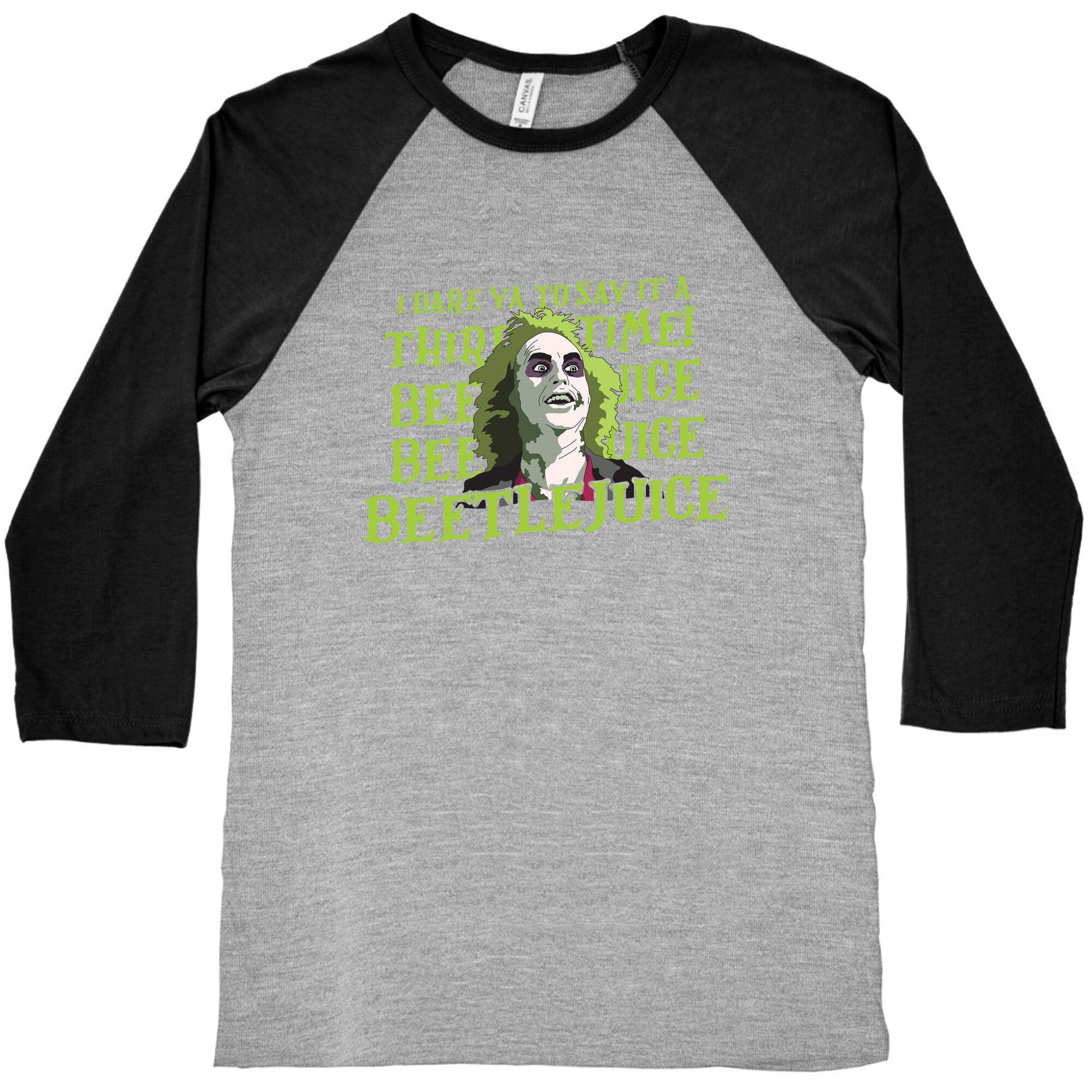 Beetlejuice I Dare Ya Baseball Tee
