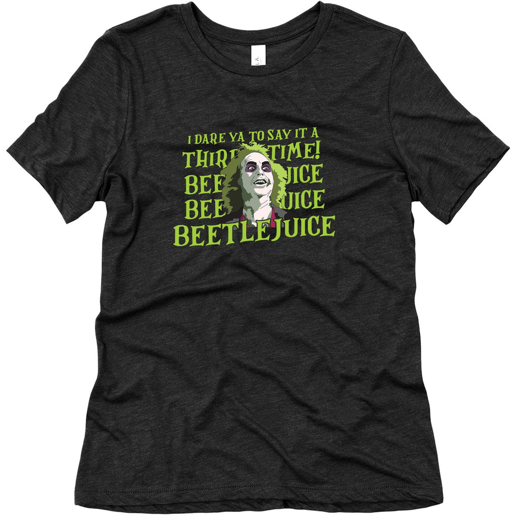 Beetlejuice I Dare Ya Womens Triblend Tee