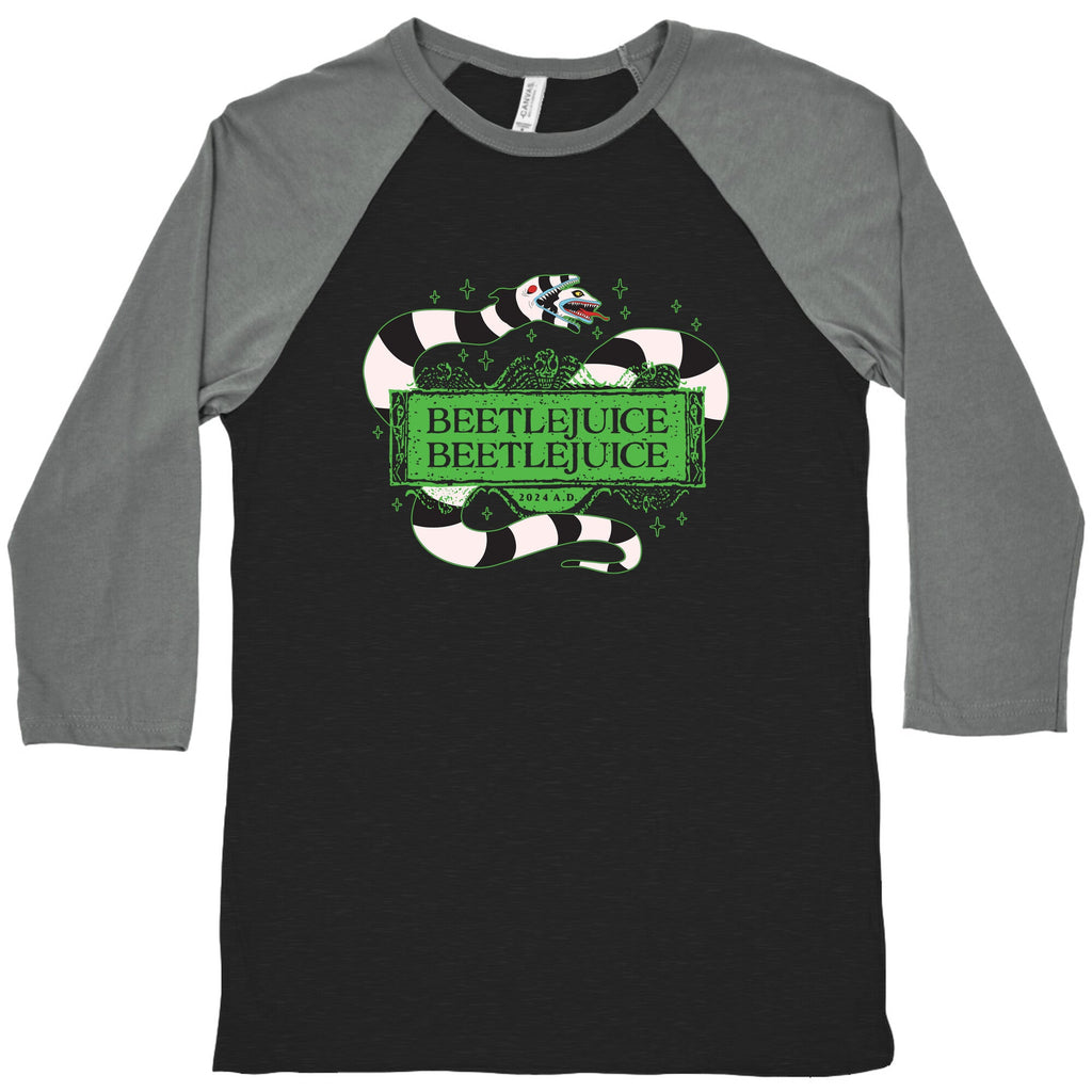 Beetlejuice Beetlejuice 2024 AD Baseball Tee