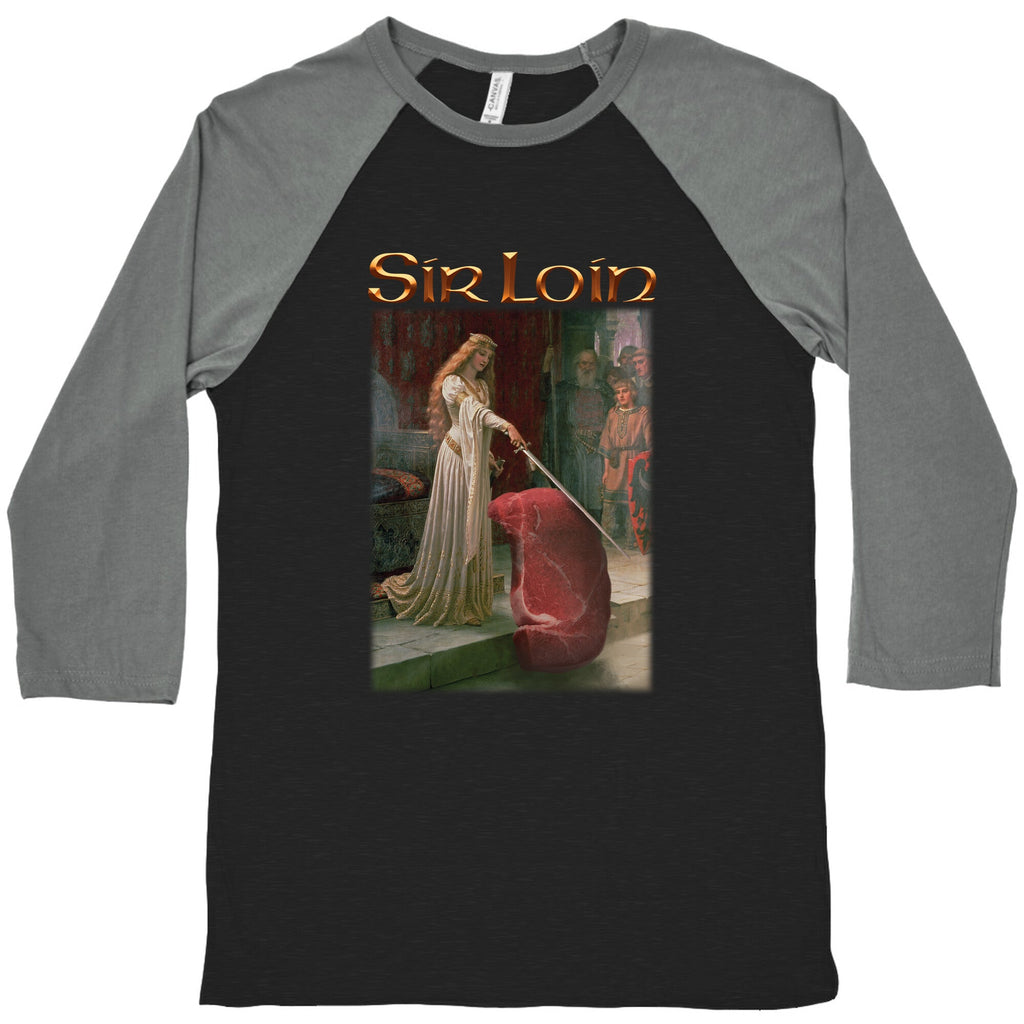 Sir Loin Steak Meme Baseball Tee