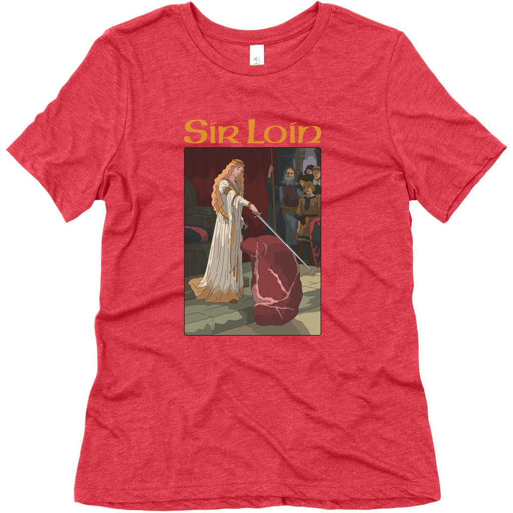 Sir Loin Steak Meme Cartoon Womens Triblend Tee